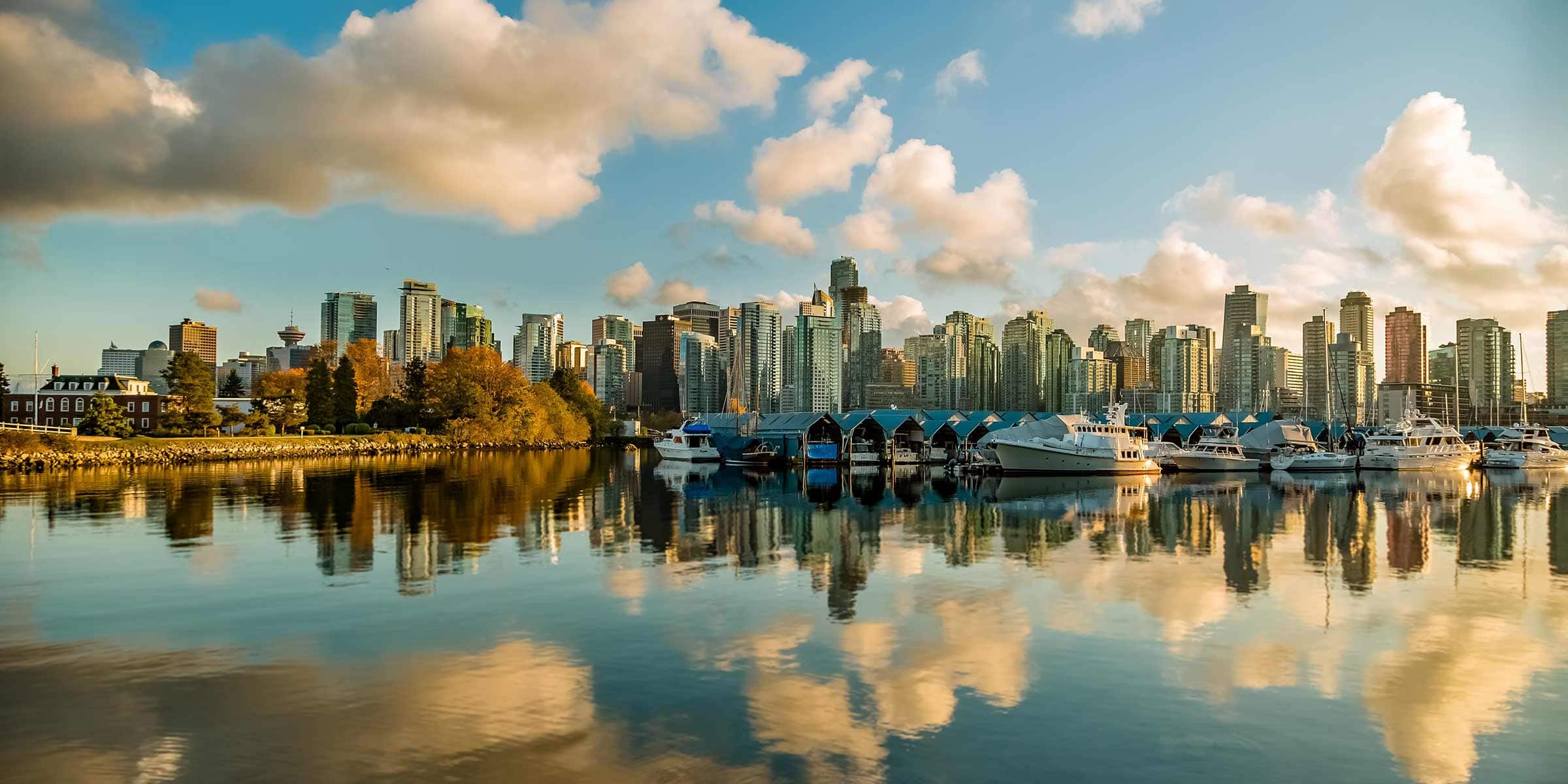 View of Vancouver BC from the water