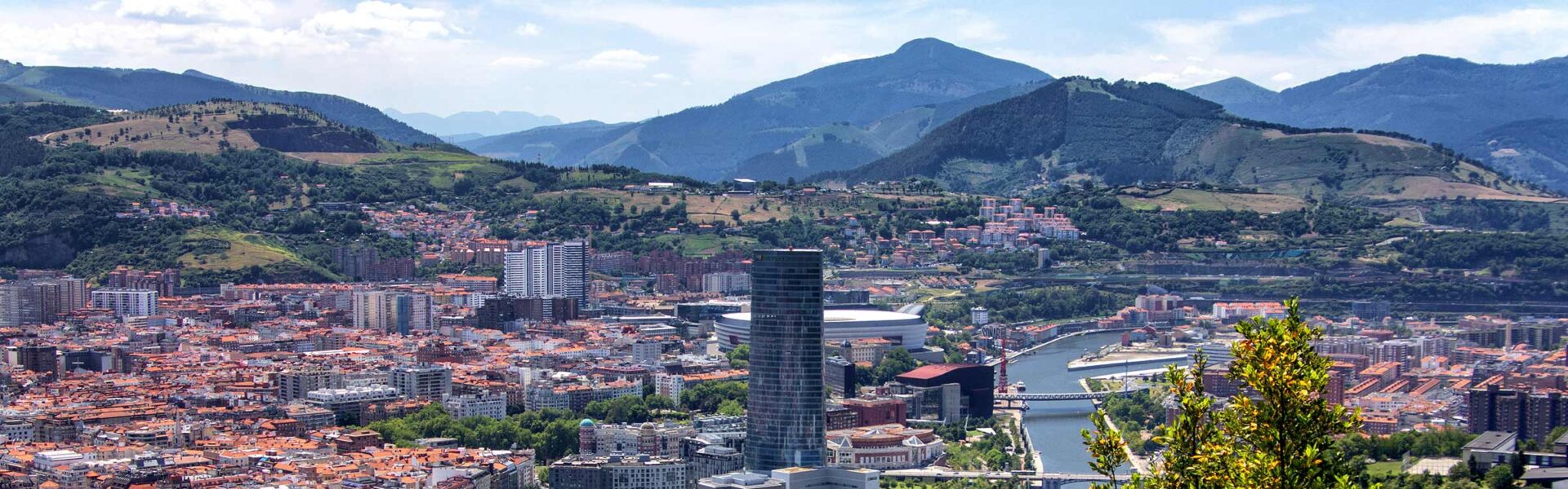aerial view of Bilbao Spain