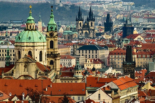 Panorama of Prague's old town