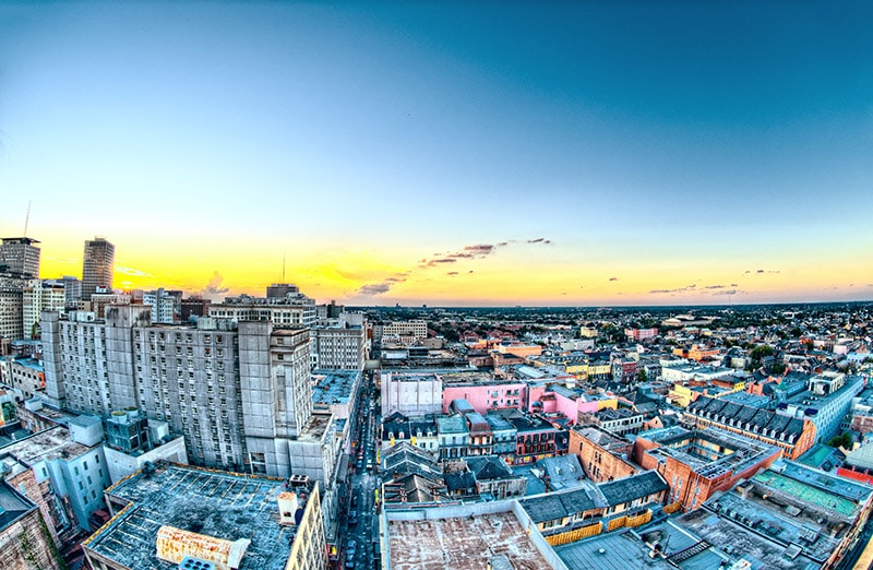 Bird's eye view of New Orleans