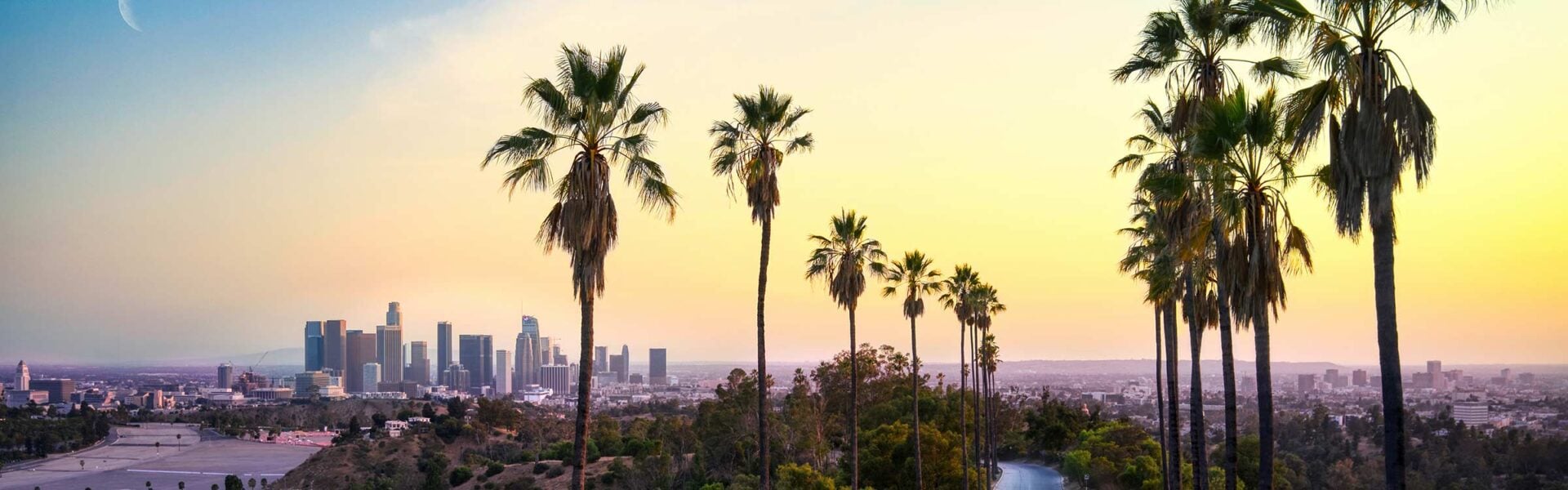 A panoramic view of Los Angeles