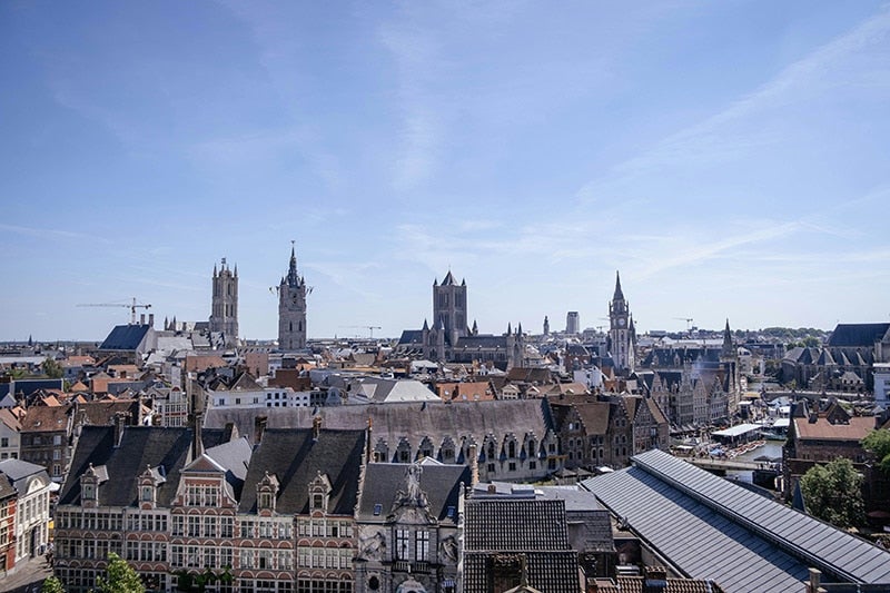 The rooftops of Ghent, Belgium.