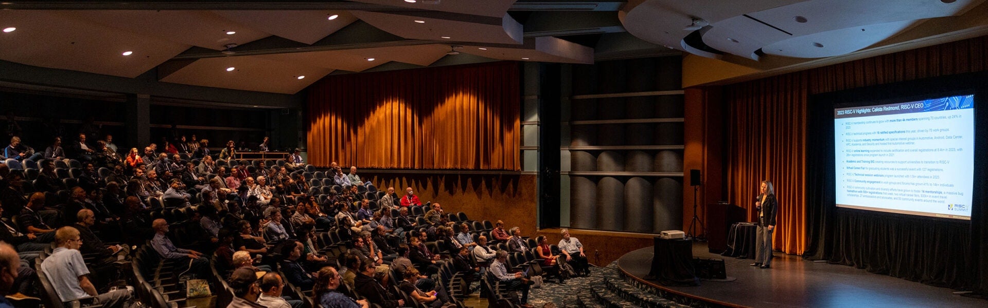 A crowded lecture hall