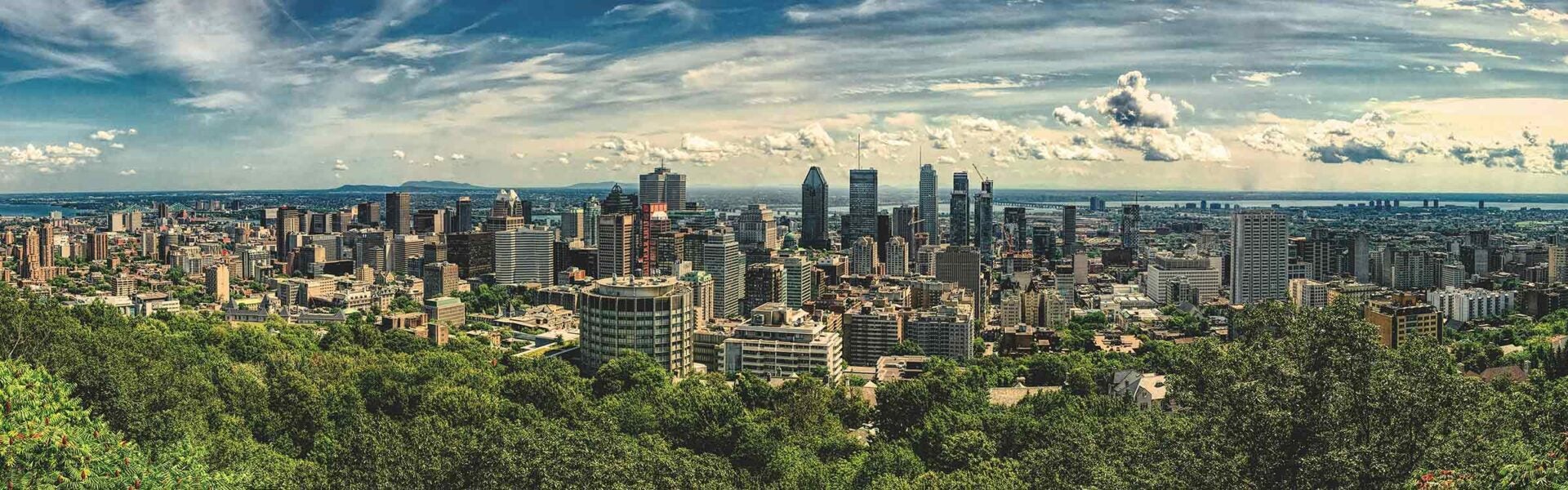 A bird's eye view of Montreal, Canada