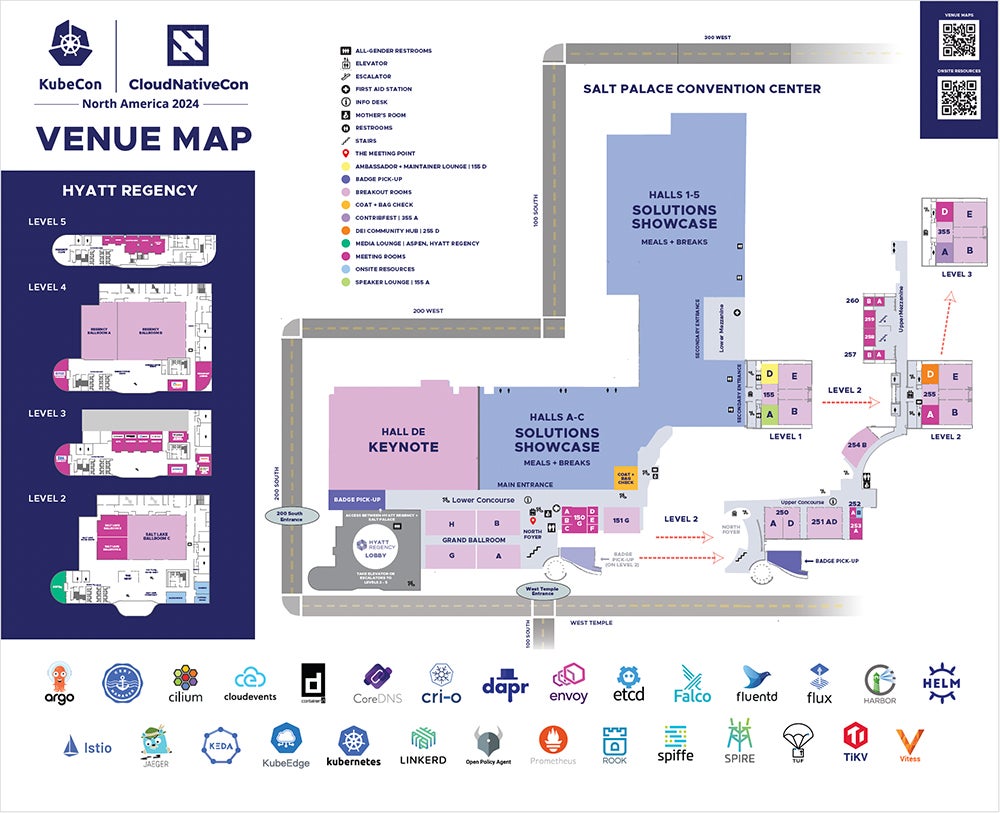 KubeCon + CloudNativeCon North America 2024 Venue map.