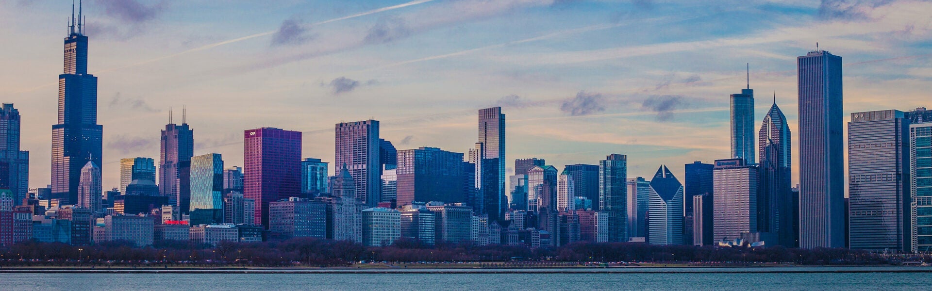 Skyline of downtown Chicago from Lake Michigan