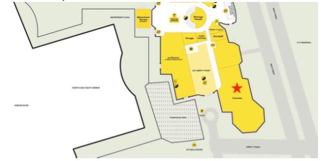 Map of venue arrival directions.