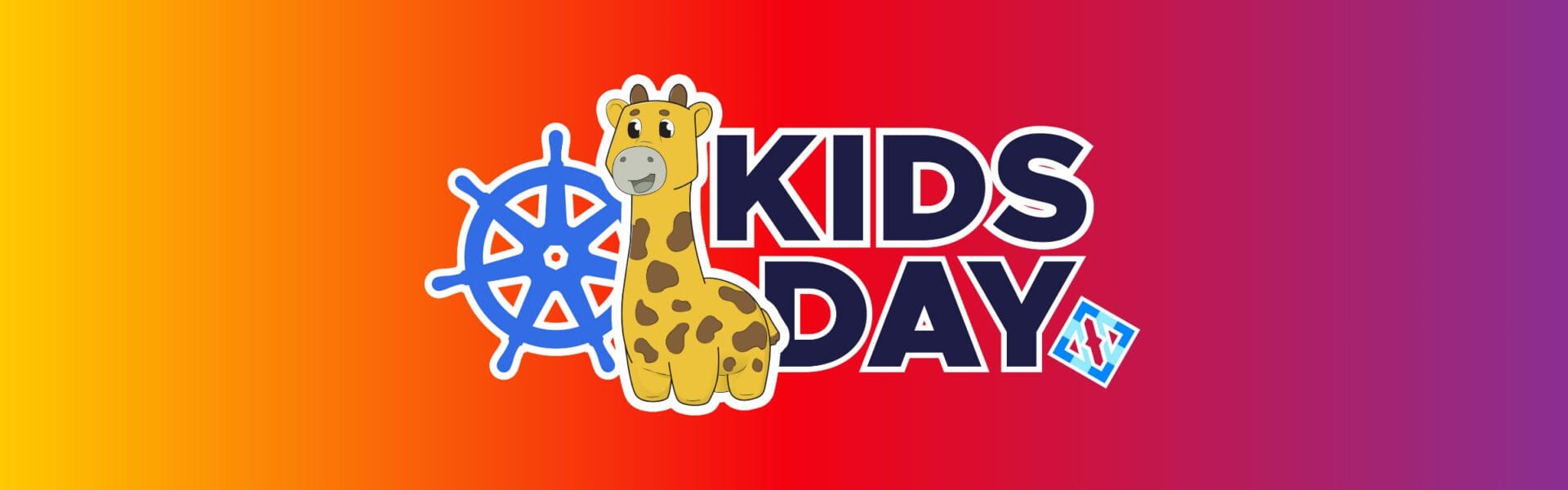 Graphic that says "Kids Day"